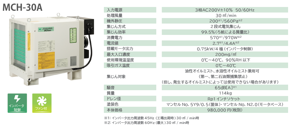 MCH-30A 仕様